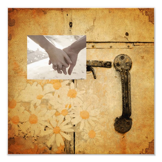 Impression Photo pays rustique mariage de marguerite d'été (Devant)