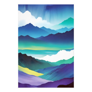 Impression Photo Paysage Abstrait Montagnes Vallée Paysage Nature P
