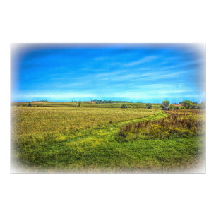 Impression Photo Paysage agricole de l'Iowa - Automne