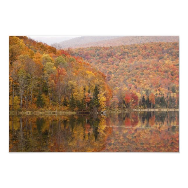 Impression Photo Paysage d'automne avec lac, Vermont, USA 2 (Devant)
