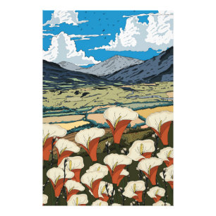 Impression Photo Paysage de prairie de fleurs sauvages magnifiques