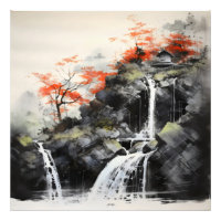 Paysage des chutes d'eau en Asie