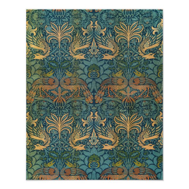 Impression Photo Peacock and Dragon, 1878, par William Morris (Devant)