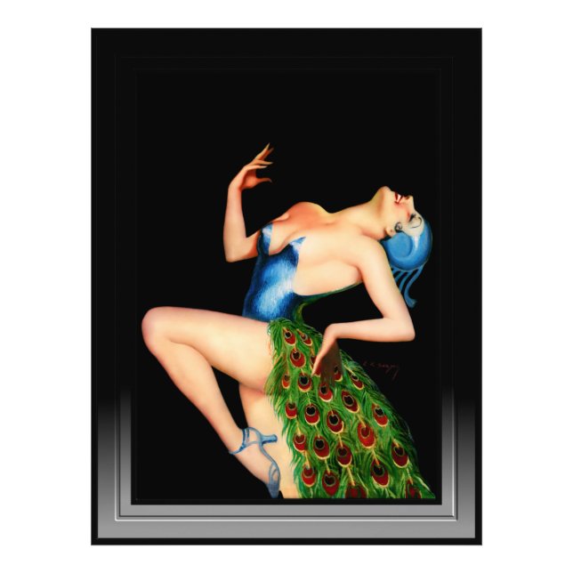 Impression Photo Peacock Dancer par Earle Kulp Bergey (Devant)