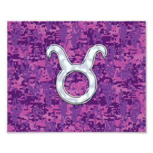 Impression Photo Pearle comme Taurus Zodiac Connexion Camo numériqu