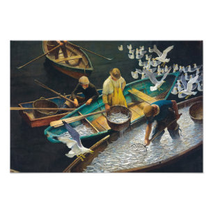 Impression Photo Pêcheurs de Dark Harbor par Newell Convers Wyeth