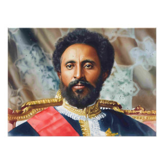 Impression Photo Peinture à l'huile du roi Haile Selassie