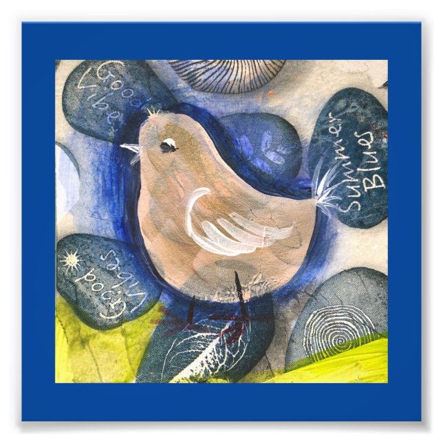 Impression Photo Peinture artisanale - collage, bocho (Devant)