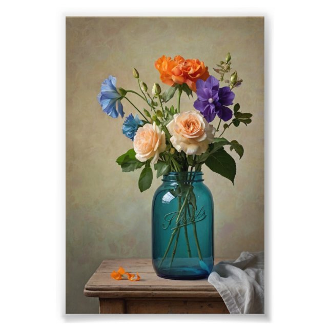 Impression Photo peinture d'art à arrangements floraux (Devant)