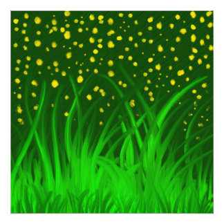 Impression Photo Peinture de fleurs d'herbe