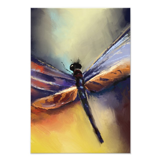 Impression Photo Peinture de libellules (Devant)
