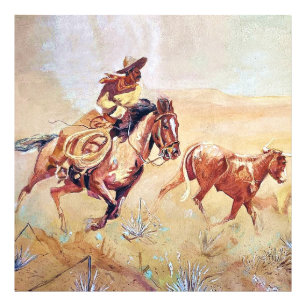 Impression Photo Peinture de Vaquero par Eward Borein