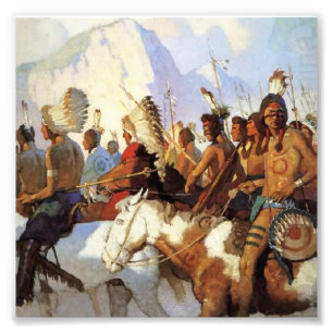 Impression Photo Peinture occidentale de N C Wyeth « La Partie de g