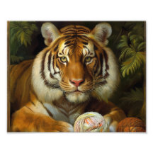 Peinture sur tigre d'IA