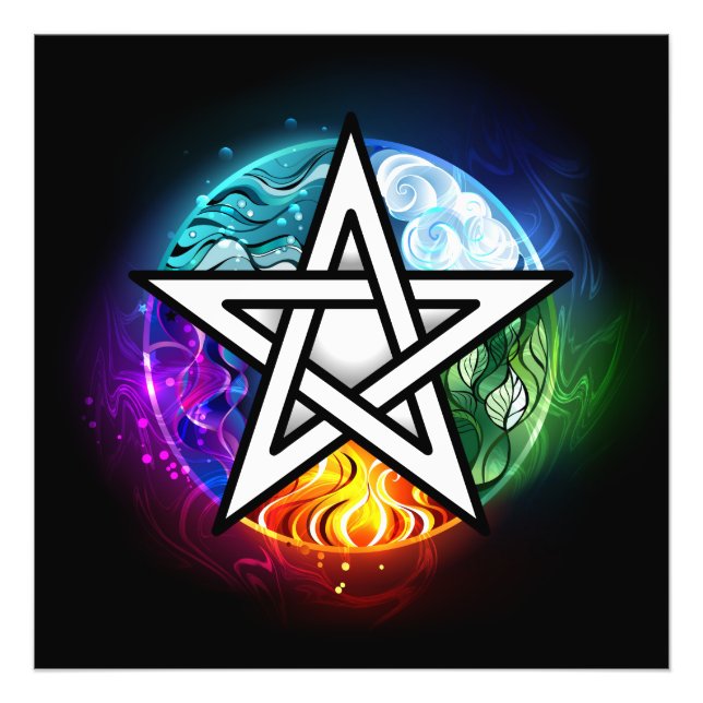 Impression Photo pentagramme du Wiccan (Devant)