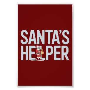 Impression Photo Père Noël Helper Christmas