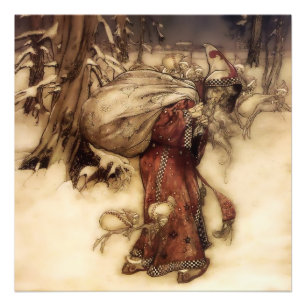 Impression Photo "Père Noël" par Arthur Rackham