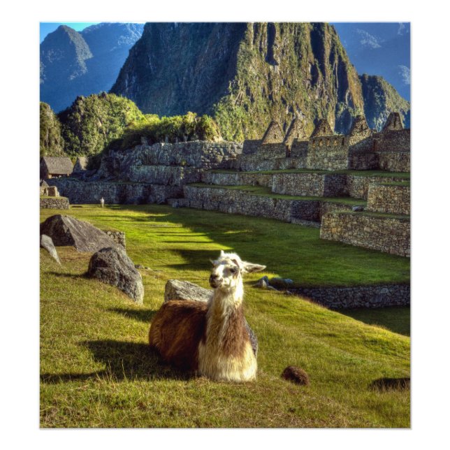 Impression Photo Pérou, Andes, Monts des Andes, Machu Picchu (Devant)