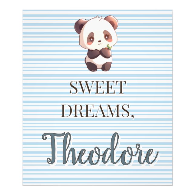 Impression Photo Personalized Cute Panda Sweet Dreams (Devant)