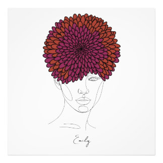 Impression Photo Personalized November Birth Flower Portrait