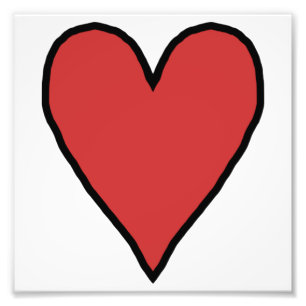 Impression Photo Petit Coeur rouge d'amour 10