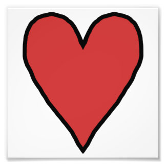 Impression Photo Petit Coeur rouge d'amour 10