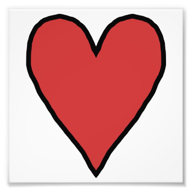 Impression Photo Petit Coeur rouge d'amour 10 (Devant)