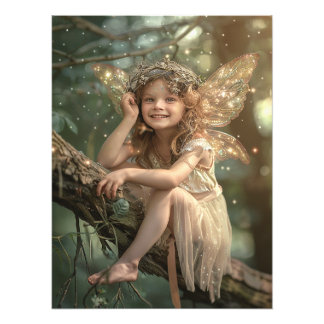 Impression Photo Petite fille Fairy Parties scintillant étincelante