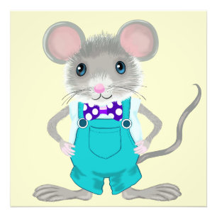 Impression Photo Petite souris jolie et élégante