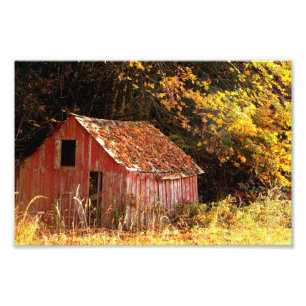 Impression Photo Peu hangar rouge