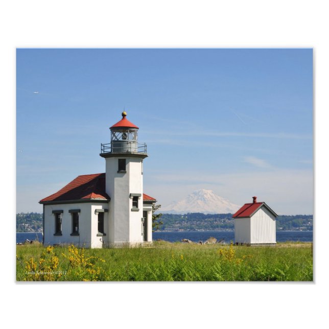 Impression Photo Phare 11X14 Point Robinson sur l'île Vashon (Devant)