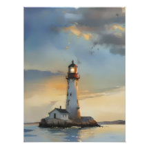 Phare côtier sur une île rocheuse