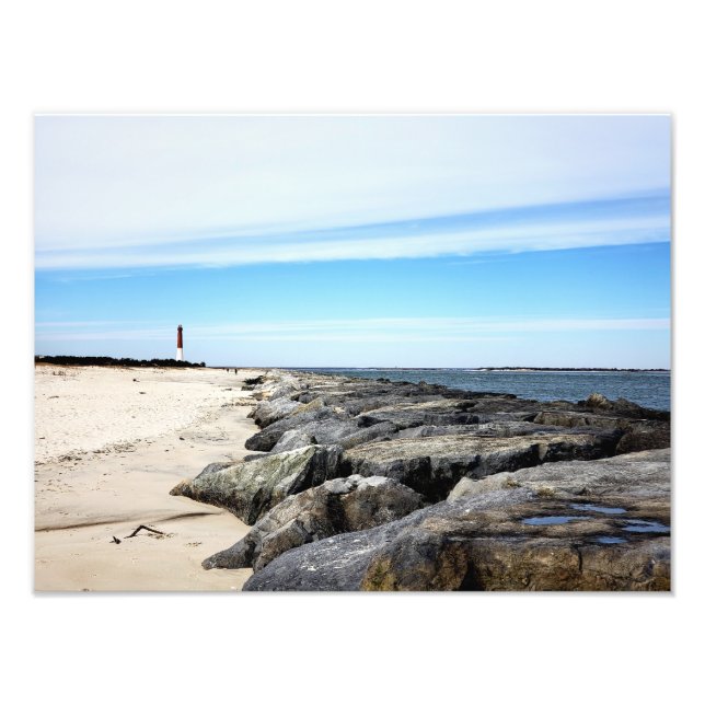 Impression Photo Phare de Barnegat, Lumière de Barnegat, New Jersey (Devant)