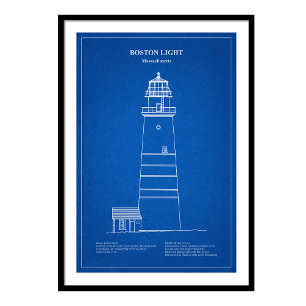 Impression Photo Phare de Boston - Massachusetts - AD