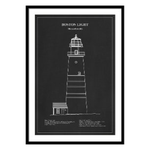 Impression Photo Phare de Boston - Massachusetts - PD