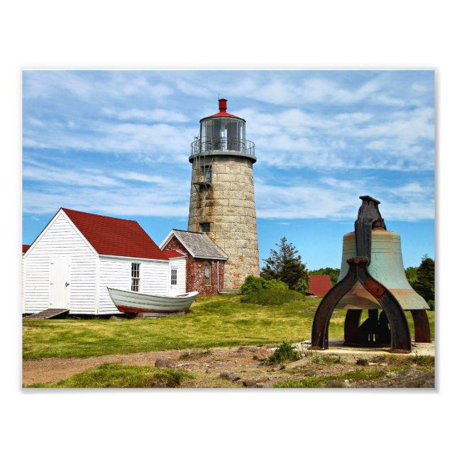 Impression Photo Phare de l'île de Monhegan, Maine (Devant)