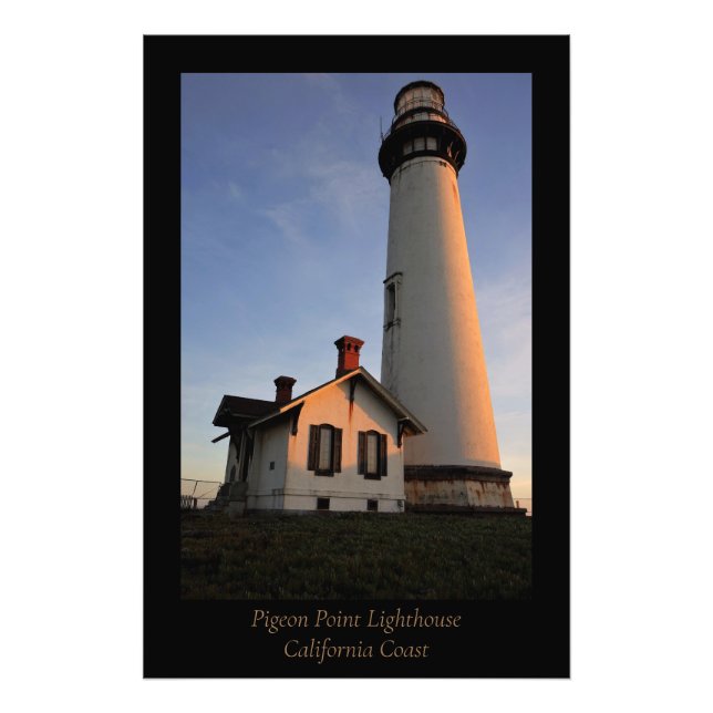 Impression Photo Phare de Pigeon Point Côte Californie (Devant)