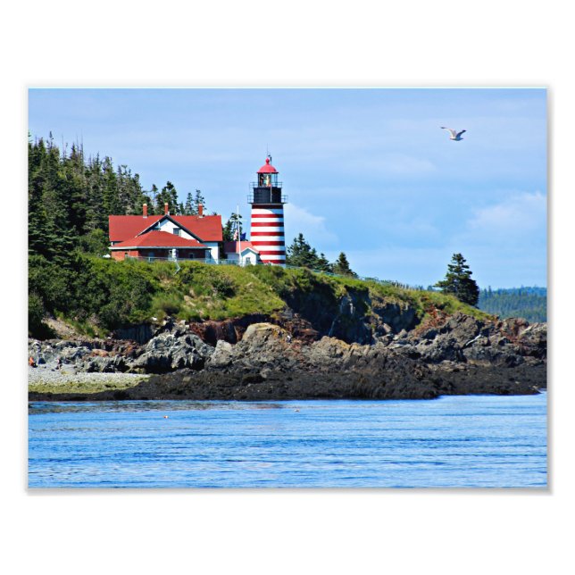 Impression Photo Phare de West Quoddy Head, Maine (Devant)