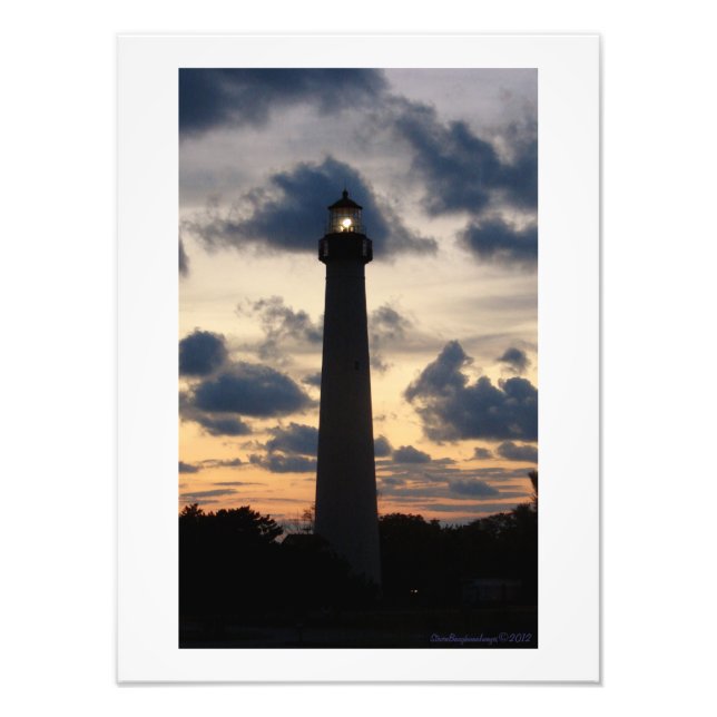 Impression Photo Phare du Cap May au coucher du soleil (Devant)