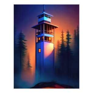Impression Photo Phare la nuit