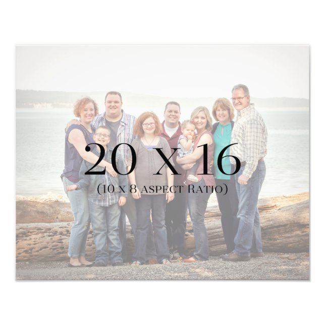 Impression Photo Photos de famille MODÈLE 20x16 (Devant)