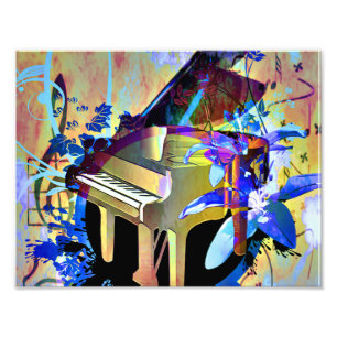 Impression Photo Piano coloré Numériquement funky