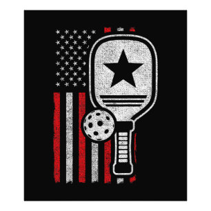 Impression Photo Pickleball Player - American Flag Pickleball - Pic