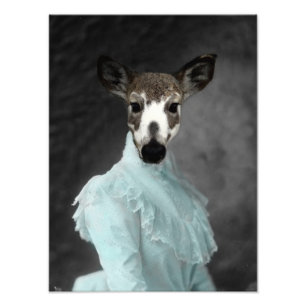 Impression Photo Piebald vintage habillé Cerf