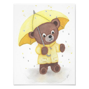 Impression Photo Pied d'ours dans la pluie