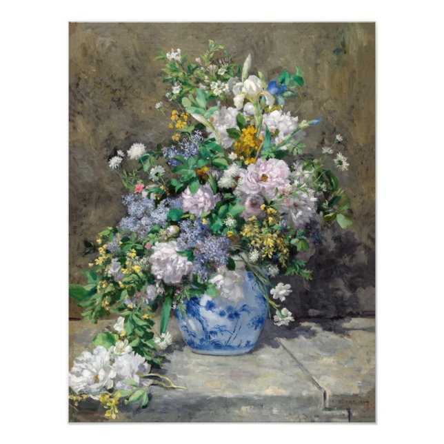 Impression Photo Pierre-Auguste Renoir - Bouquet de printemps (Devant)