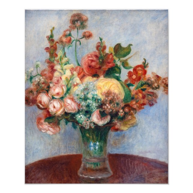 Impression Photo Pierre-Auguste Renoir - Fleurs dans un Vase (Devant)
