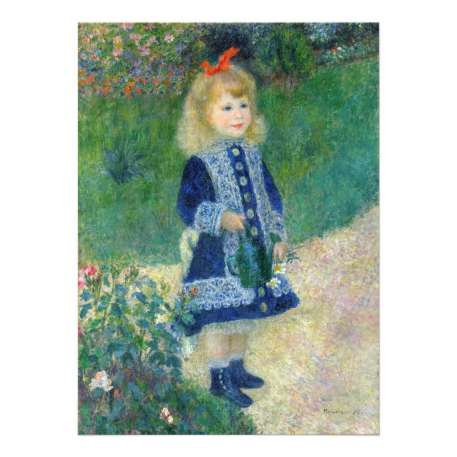 Impression Photo Pierre-Auguste Renoir - Une fille avec une canne d (Devant)