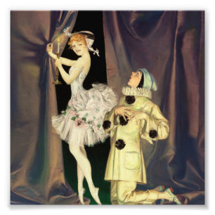Impression Photo "Pierrot and Columbine" par FX Leyendecker