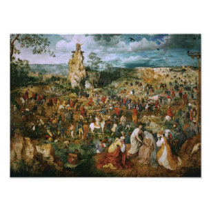Impression Photo Pieter Bruegel l'Ancien-La Procession pour le Calv